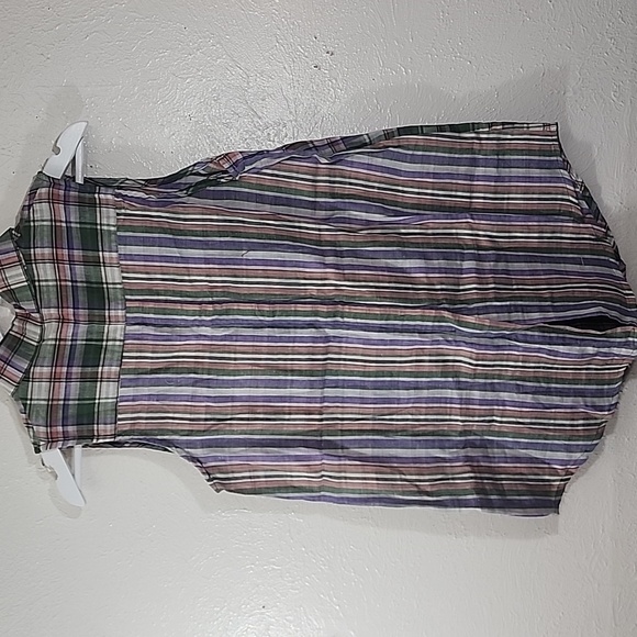 Steezyer plaid button down short sleeved top New - Picture 3 of 11
